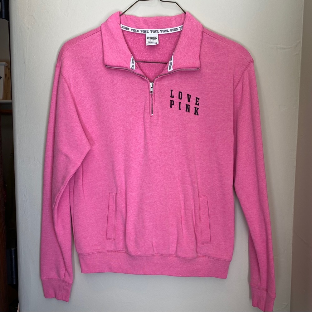 Victoria’s Secret Pink Perfect Quarter Zip in Pink